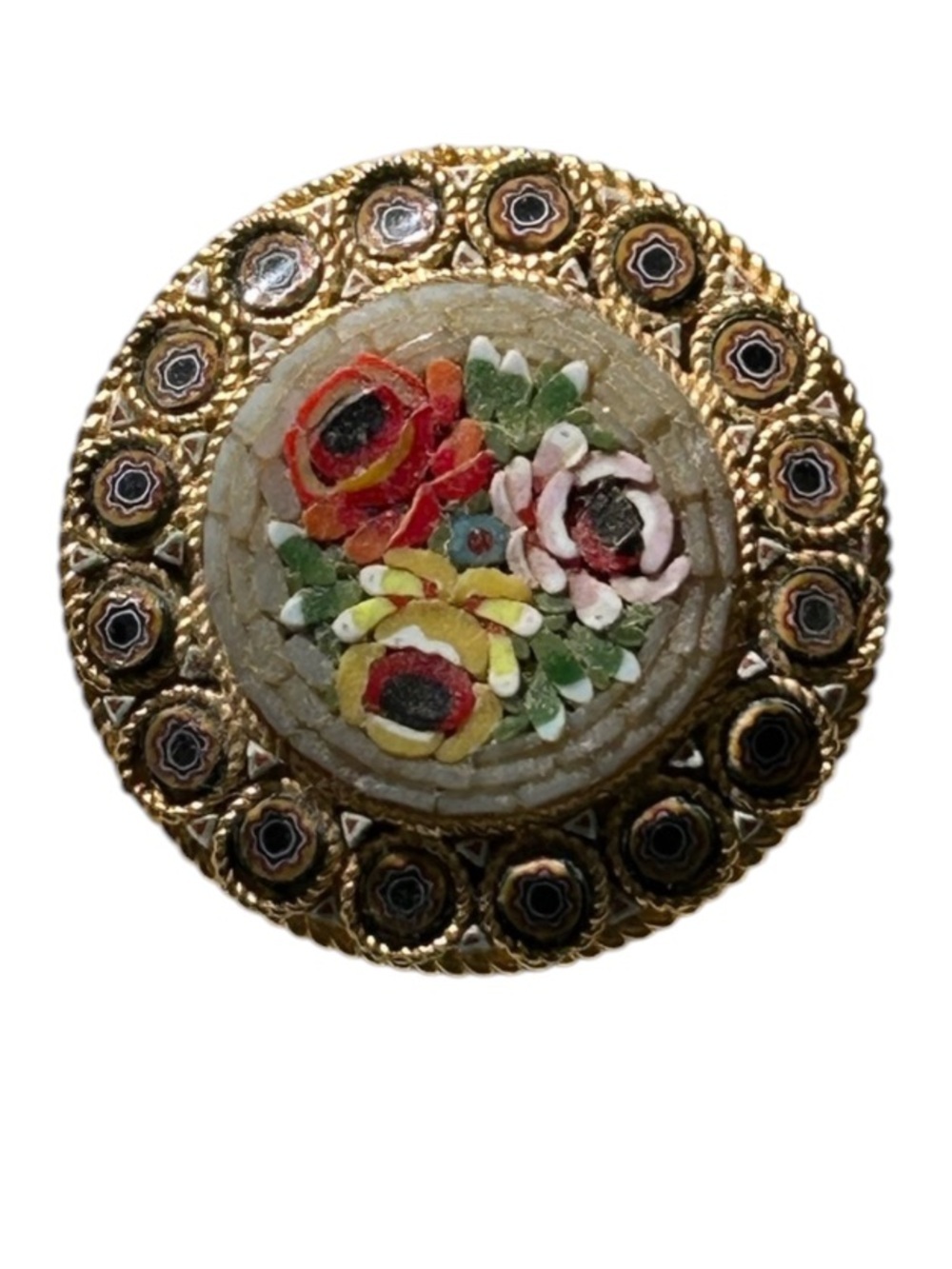 Vintage Micro-Mosaic Brooch